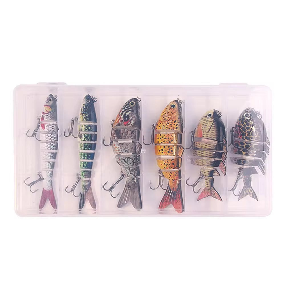 Combo 6 Señuelos Pez Articulado Pesca