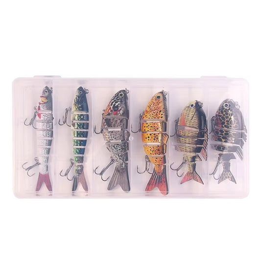 Combo 6 Señuelos Pez Articulado Pesca
