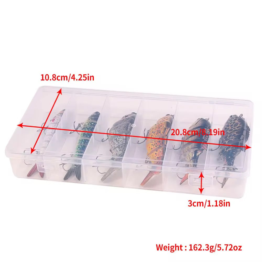 Combo 6 Señuelos Pez Articulado Pesca