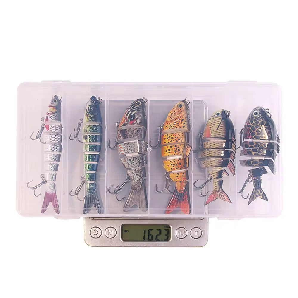 Combo 6 Señuelos Pez Articulado Pesca