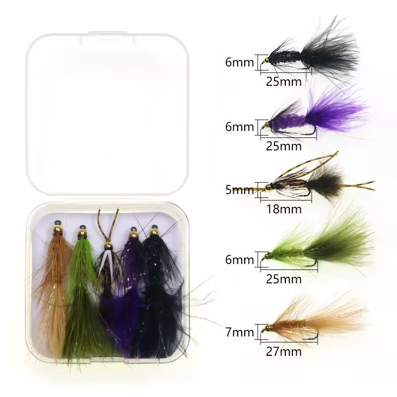 Elegi tu combo 5 Moscas Ninfas streamers Fly Fishing Pesca Truchas Premium