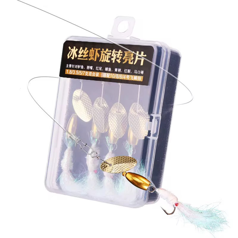 Kit Mosca Con Cuchara 4 Unidades Pesca Truchas