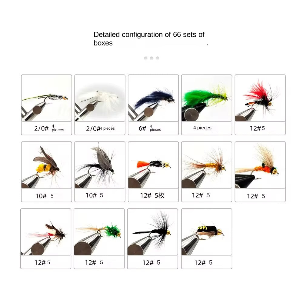 66 Moscas Ninfas Fly Fishing Pesca Truchas