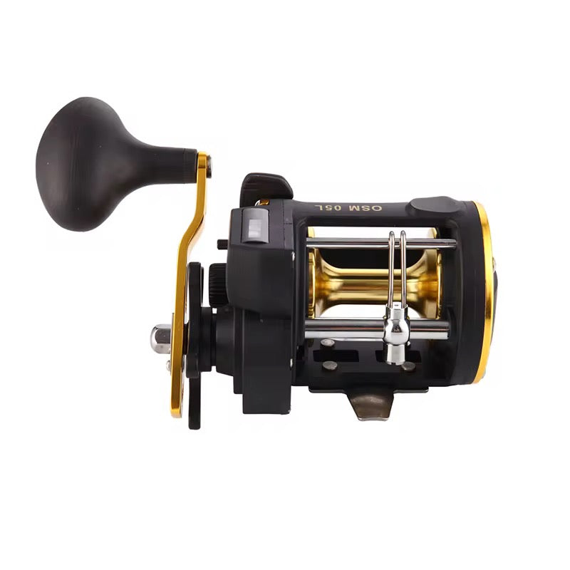 Reel Rotativo Digital 6.0:1 Carbono Y Aluminio Pesca Mar