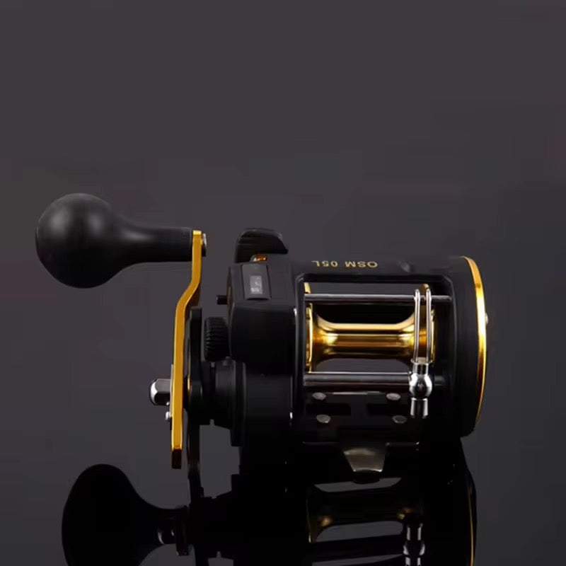 Reel Rotativo Digital 6.0:1 Carbono Y Aluminio Pesca Mar