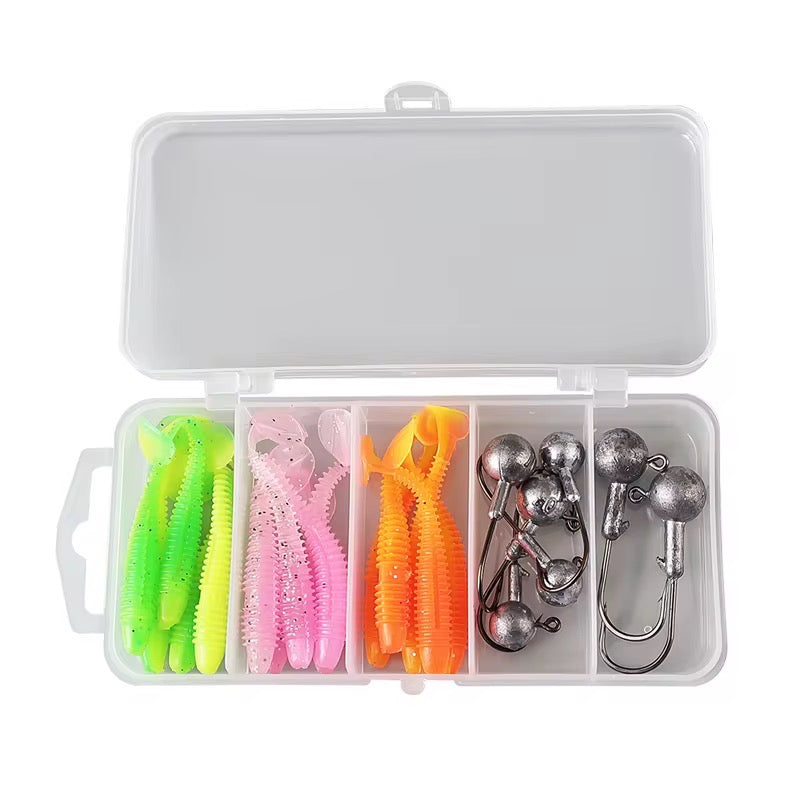 Caja Gomitas Anzuelo Offset Señuelos Pesca