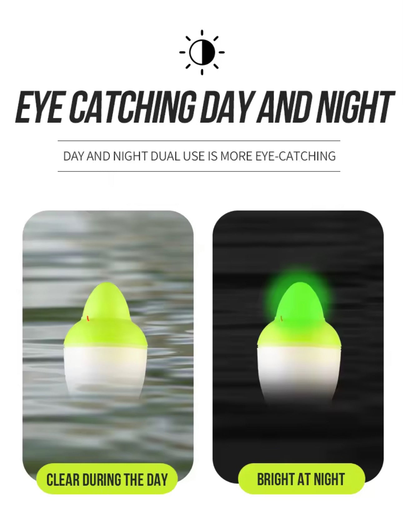 Boya luminosa con sensor de pique pesca nocturna