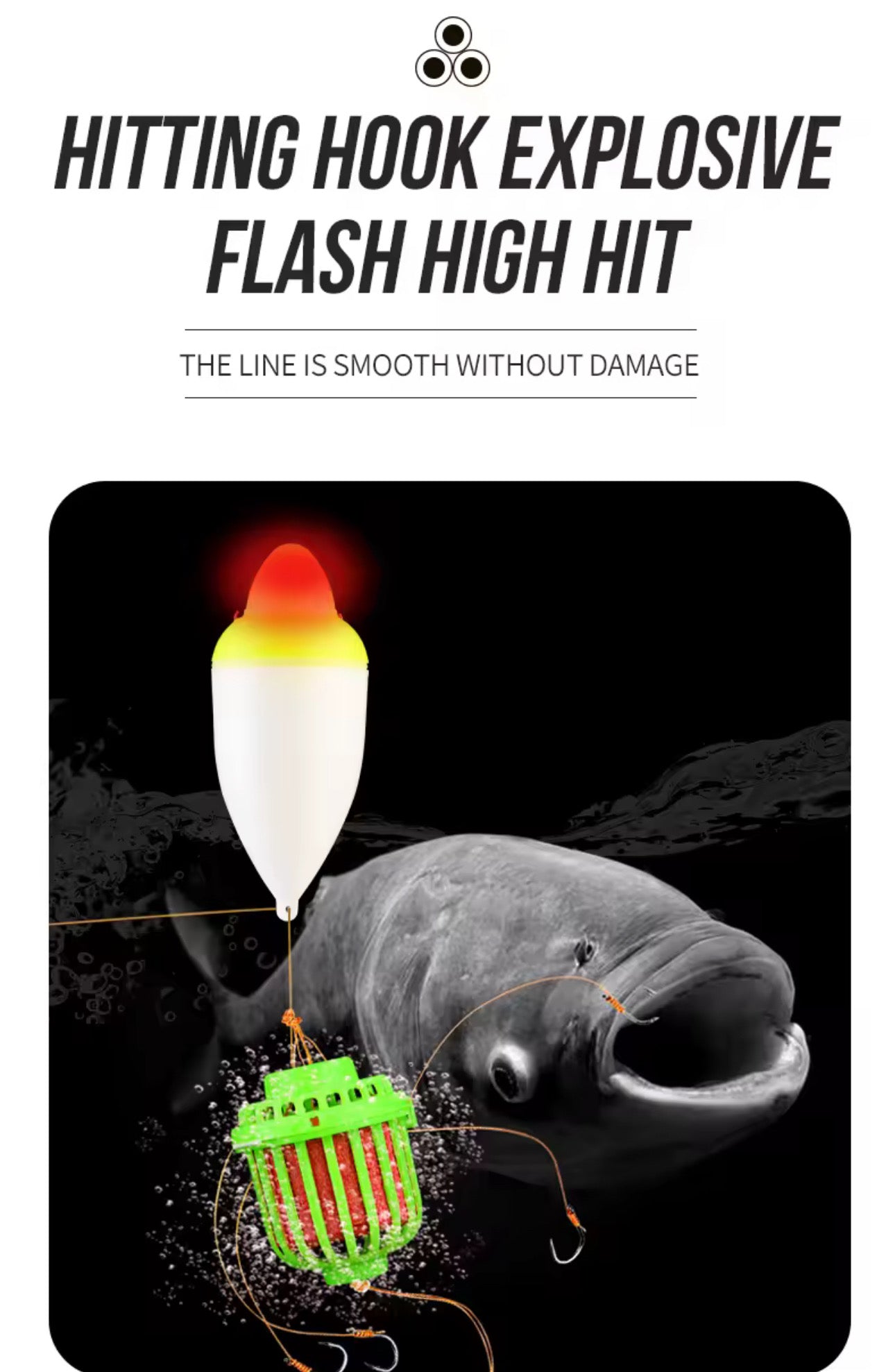 Boya luminosa con sensor de pique pesca nocturna