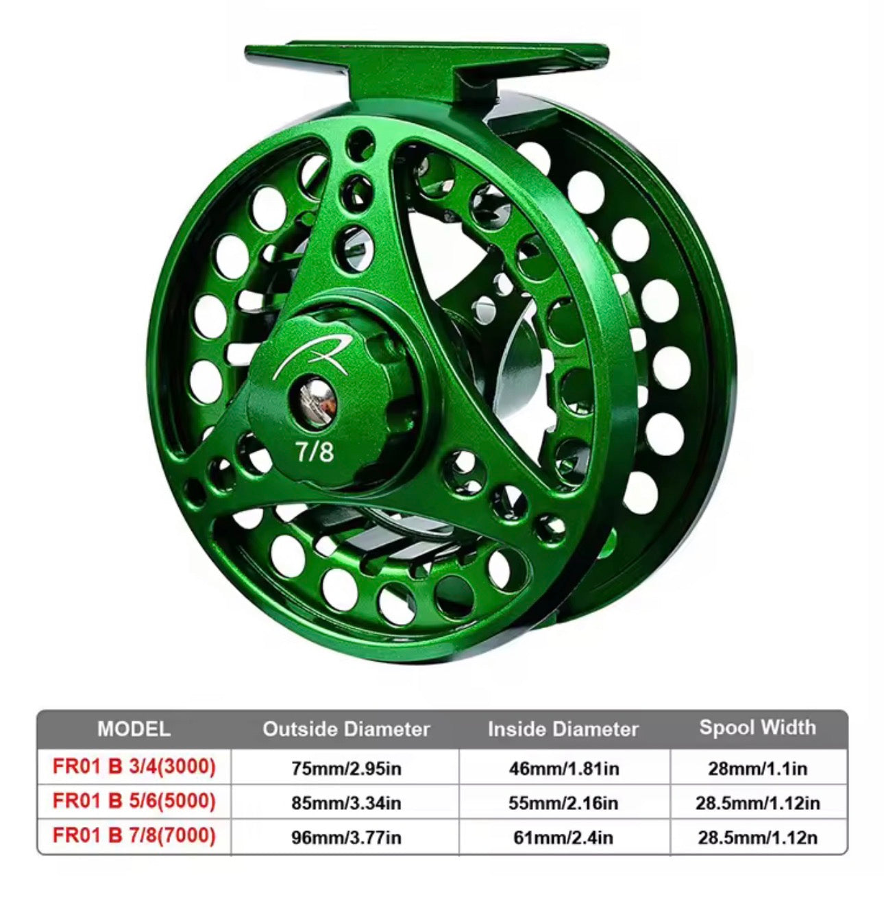 Reel Fly Fishing Pesca Con Mosca Aluminio Truchas