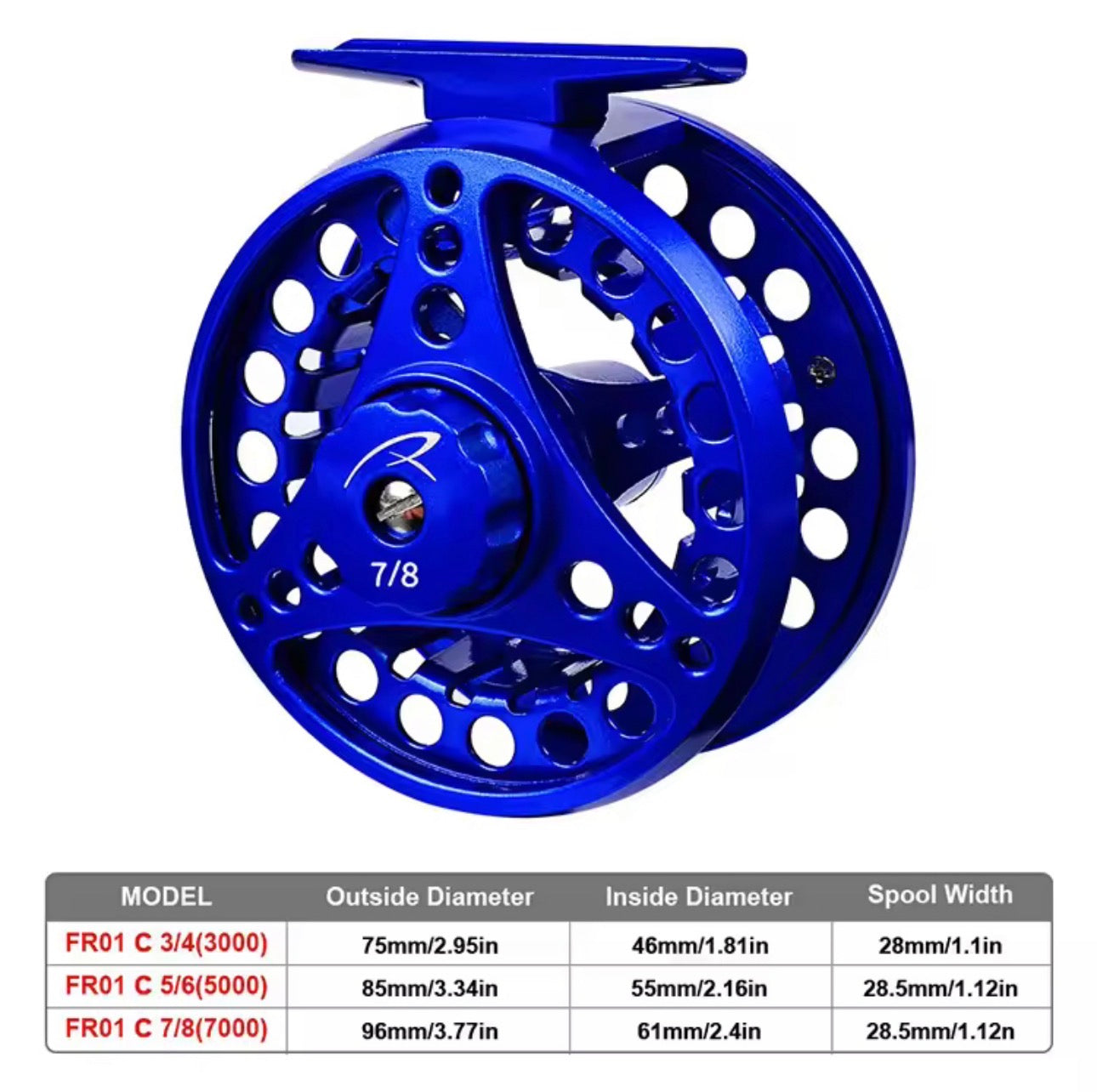 Reel Fly Fishing Pesca Con Mosca Aluminio Truchas