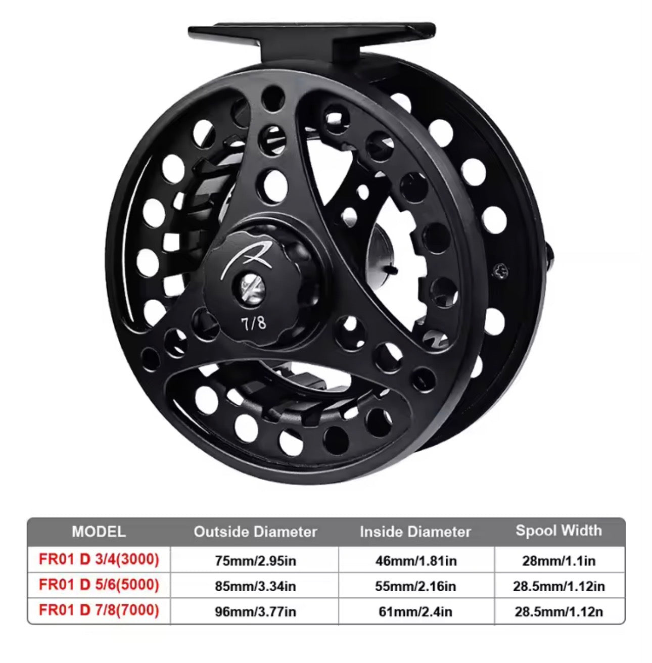 Reel Fly Fishing Pesca Con Mosca Aluminio Truchas