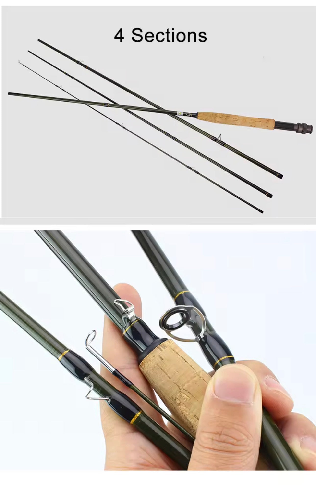 Combo Fly Weihe Pesca Mosca Caña+reel+linea+moscas+estuche