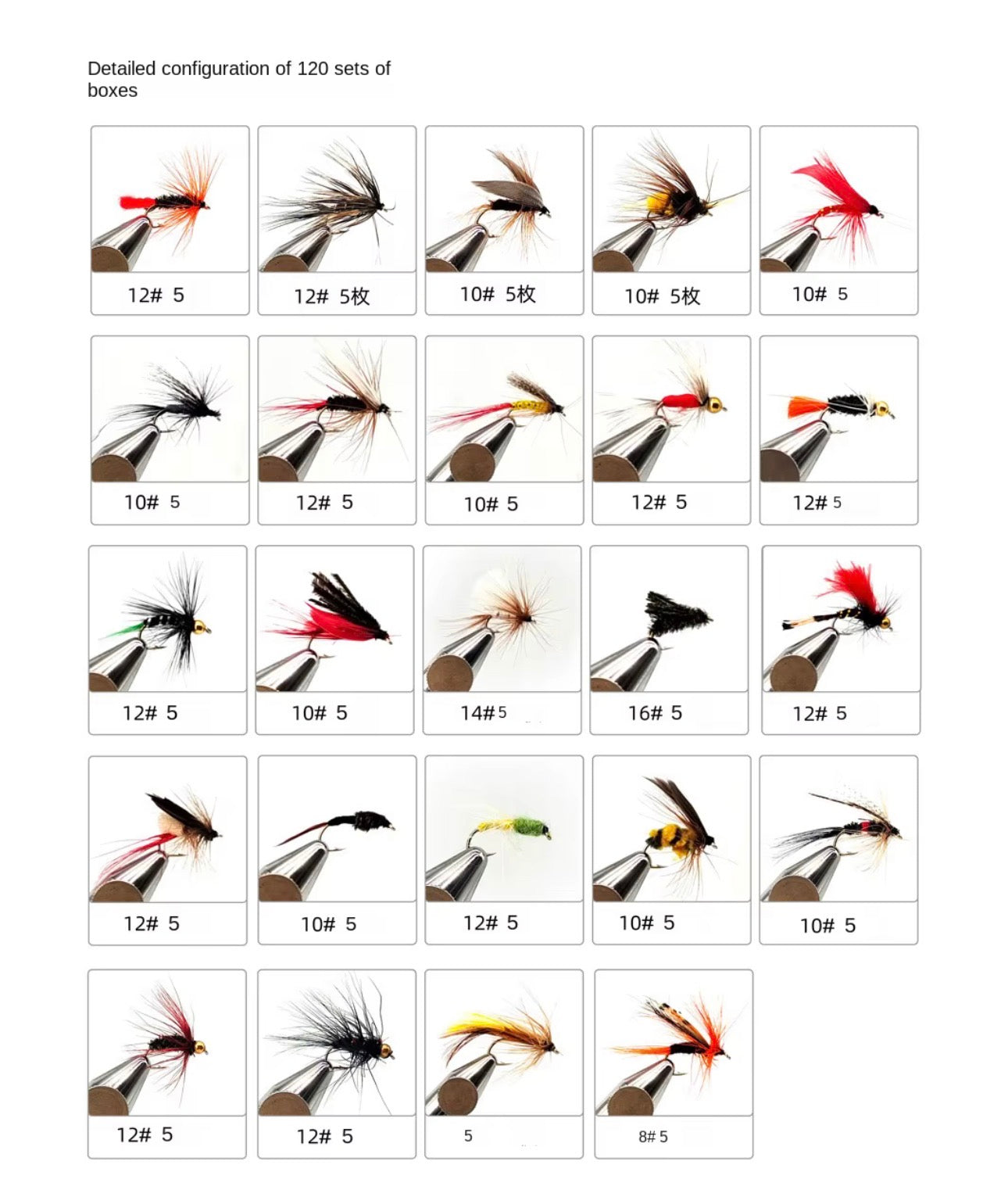 120 Moscas Ninfas Stremers Fly Fishing Pesca Con Mosca