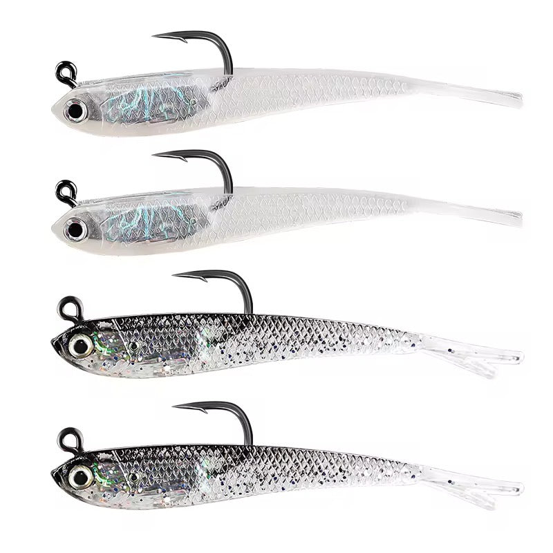 Set señuelos soft bioluminicente pesca nocturna