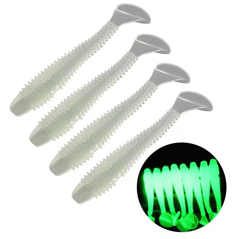 Set señuelos soft bioluminicente pesca nocturna