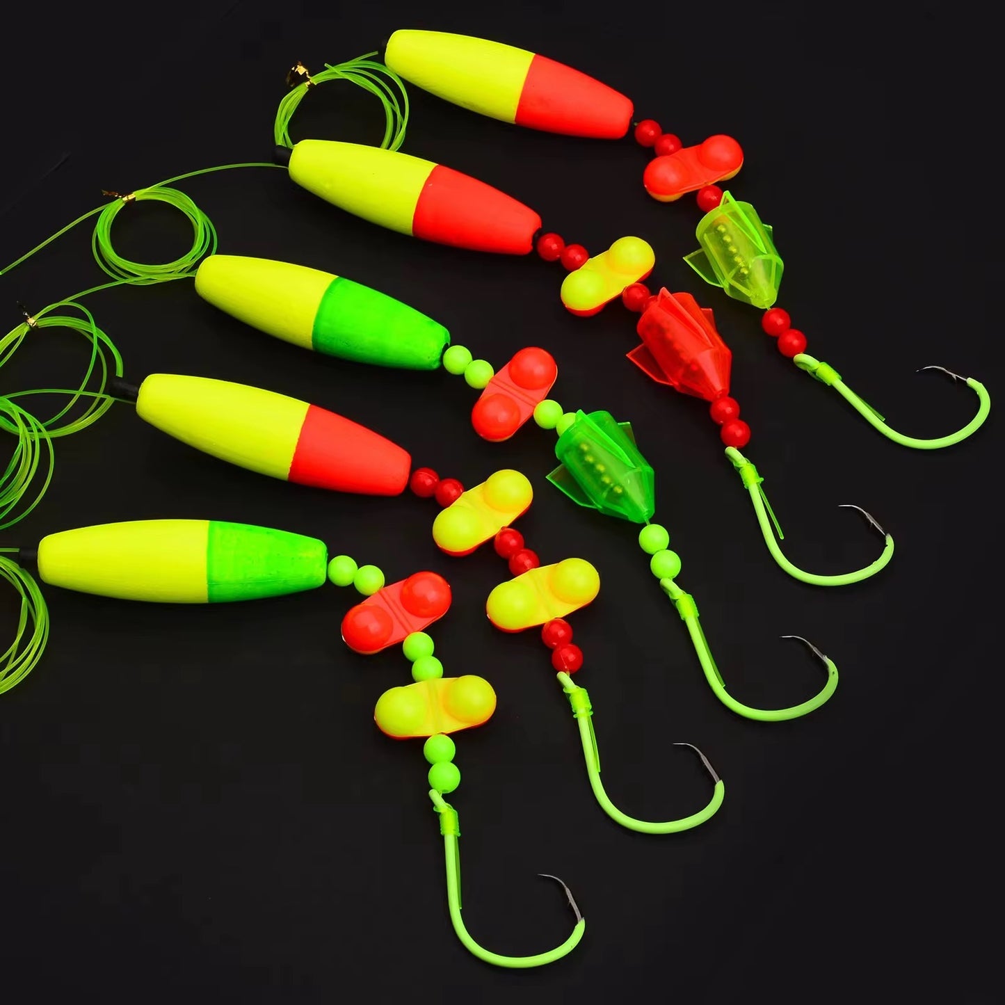 5 Líneas Con Boyas Para Pesca Variada