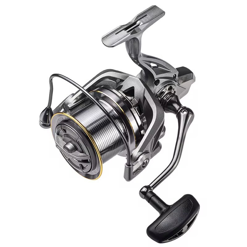Reel Frontal Amberjack 10000 Freno 20kg Lance Mar Rio Pesca Costa 6 Rulemanes Plateado