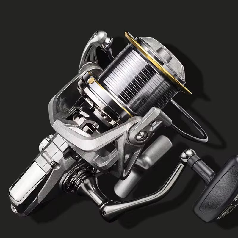 Reel Frontal Amberjack 10000 Freno 20kg Lance Mar Rio Pesca Costa 6 Rulemanes Plateado
