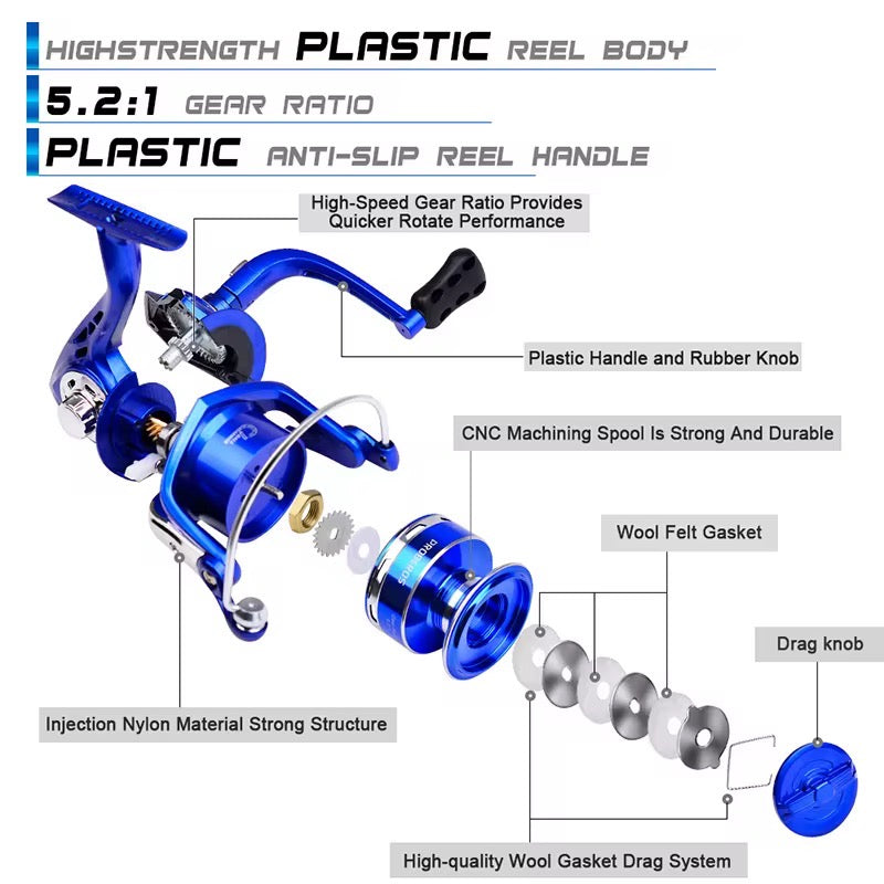 Reel Frontal 3000 Pesca Spinning