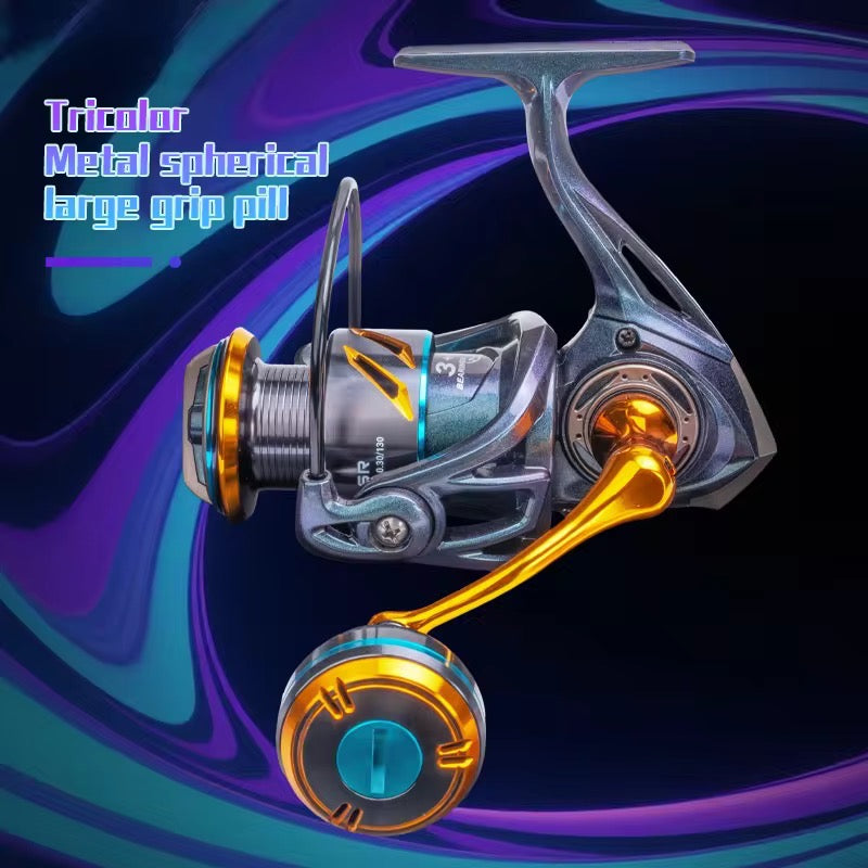 Reel Frontal 6000 Tornasolado Pesca Spinning Calidad Premium