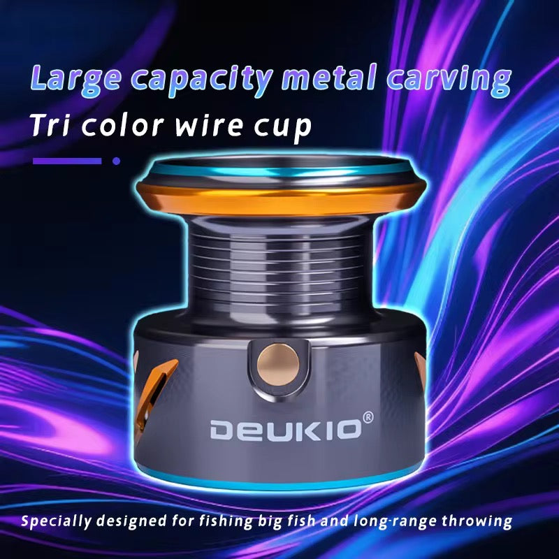 Reel Frontal 6000 Tornasolado Pesca Spinning Calidad Premium