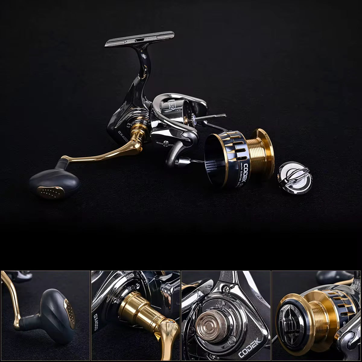 Reel Frontal 7000 Aluminio Calidad Premium Pesca Spinning