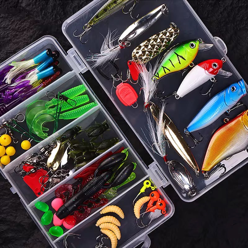 Kit De Señuelos De Pesca, Caja De Aparejos De 88 Piezas Color Leopard