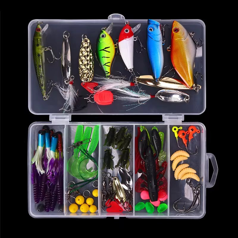 Kit De Señuelos De Pesca, Caja De Aparejos De 88 Piezas Color Leopard