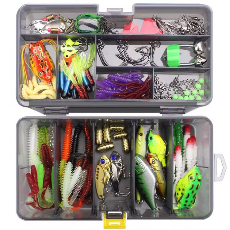 Kit Pesca 168 Señuelos Anzuelos Acero Inoxidable Color Blanco