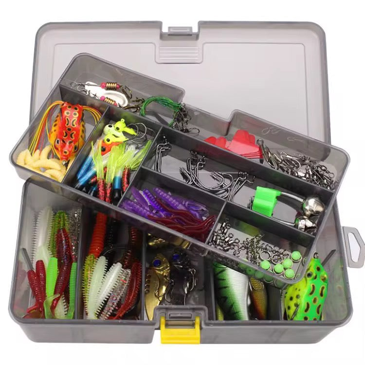 Kit Pesca 168 Señuelos Anzuelos Acero Inoxidable Color Blanco