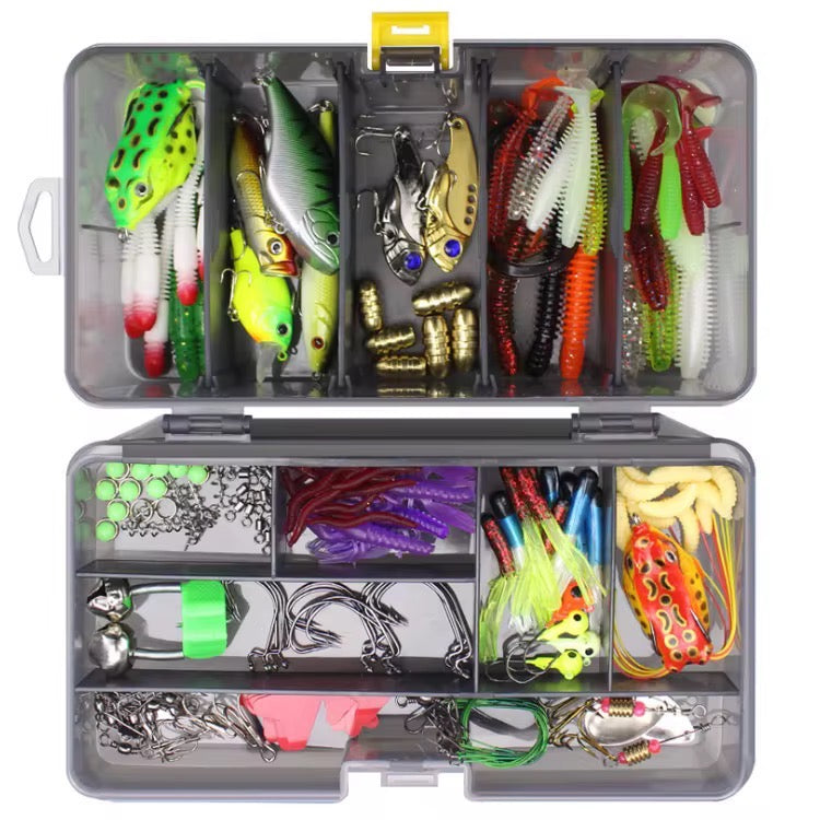 Kit Pesca 168 Señuelos Anzuelos Acero Inoxidable Color Blanco