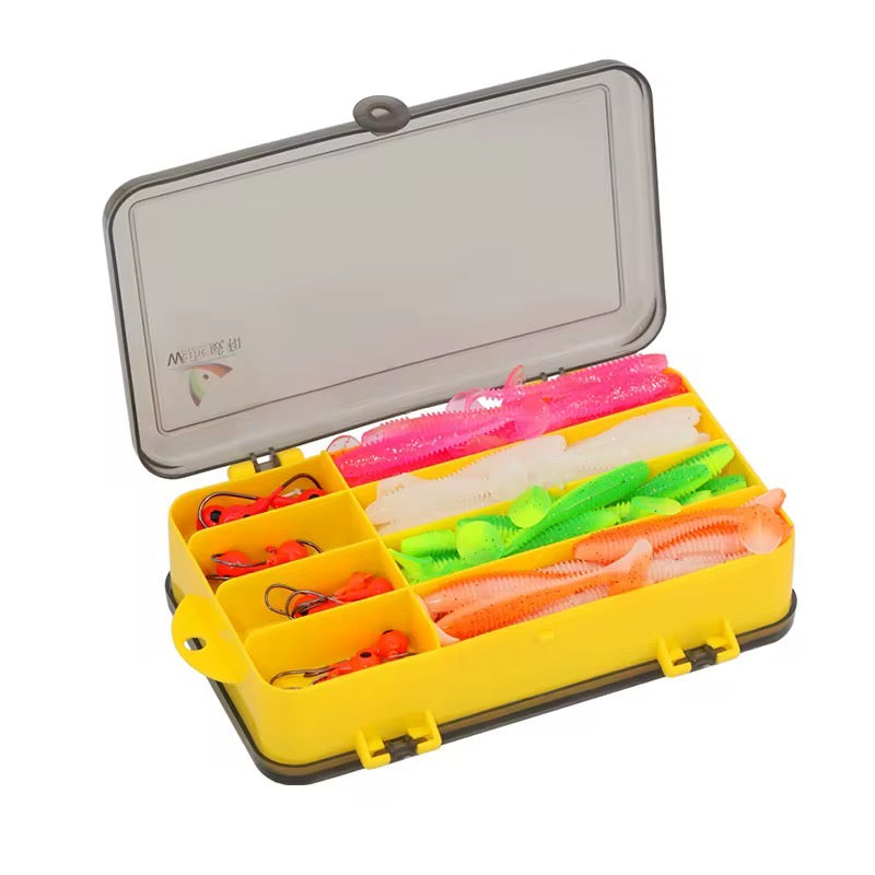 Kit Pesca 131 Piezas Señuelos Soft Blandos
