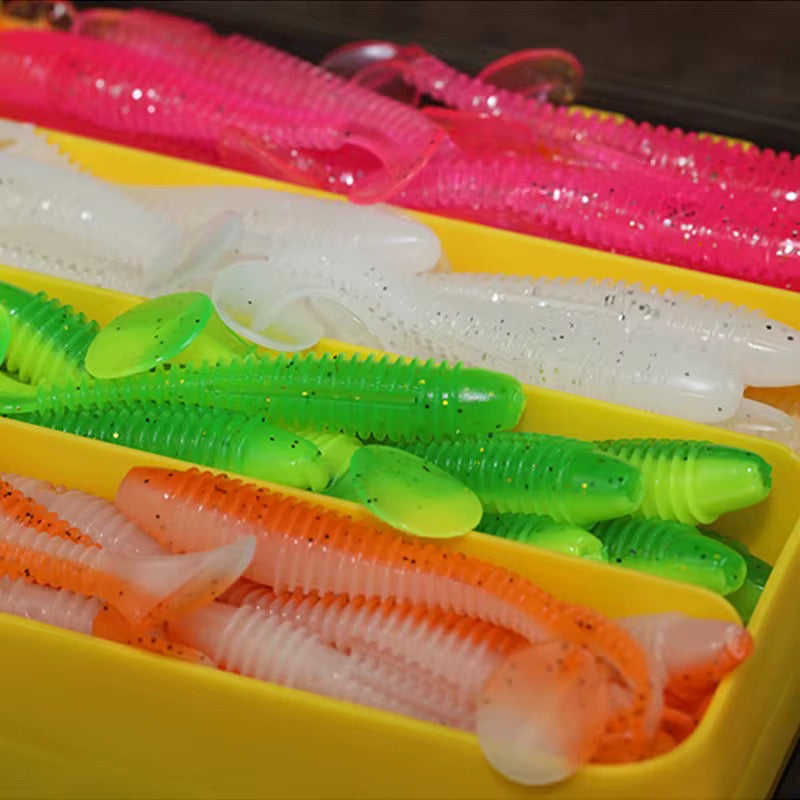 Kit Pesca 131 Piezas Señuelos Soft Blandos