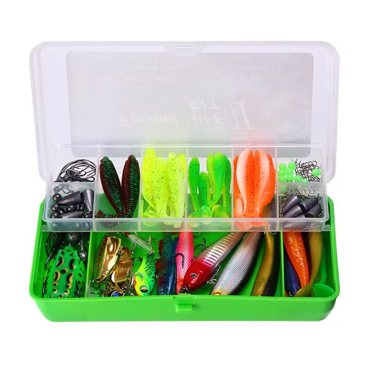 Kit Señuelos 104 Piezas Pesca Truchas Tarariras Dorado