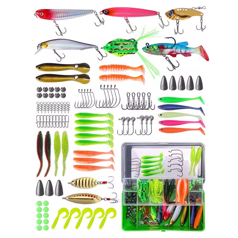 Kit Señuelos 104 Piezas Pesca Truchas Tarariras Dorado