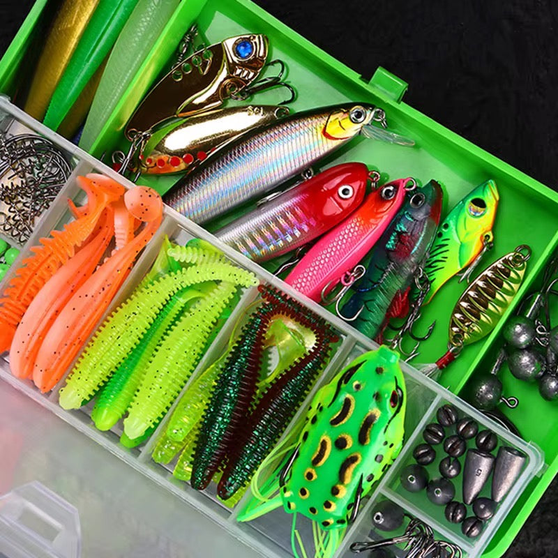 Kit Señuelos 104 Piezas Pesca Truchas Tarariras Dorado