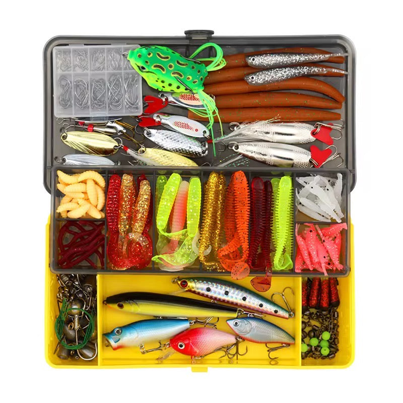 Señuelos Pesca Mosca Cebo Accesorios Pescador Kit 302 Piezas Blanco
