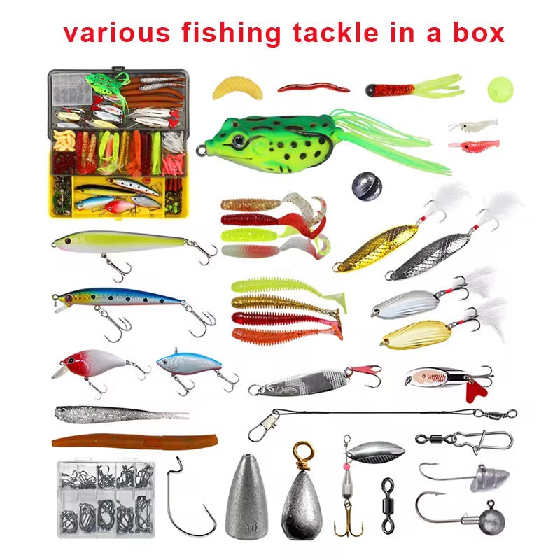 Señuelos Pesca Mosca Cebo Accesorios Pescador Kit 302 Piezas Blanco