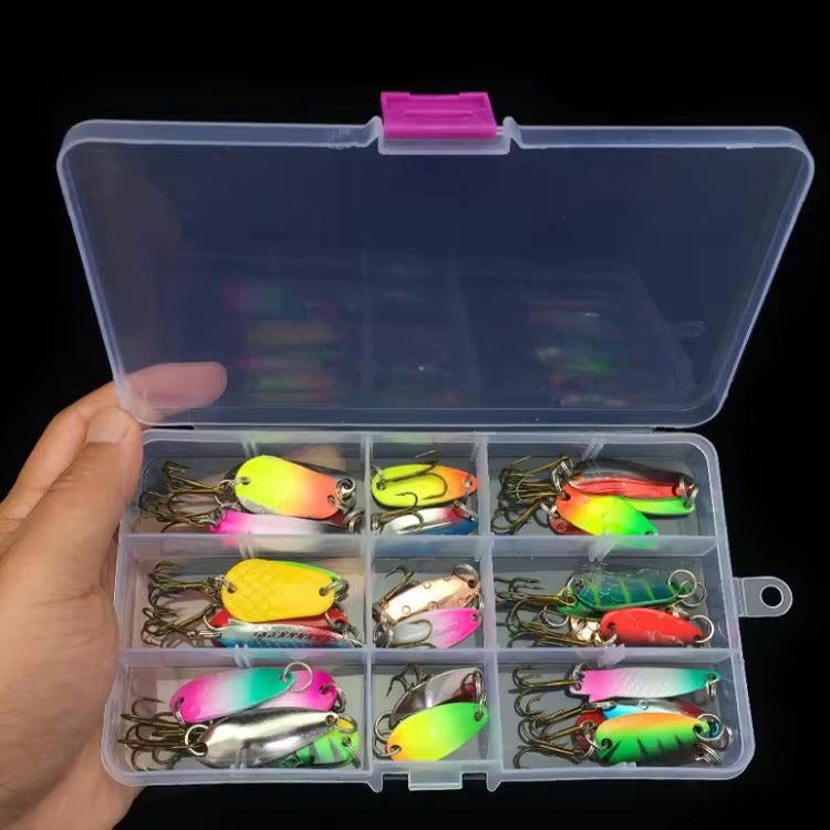 Kit 30 Piezas Cucharas Coloridas Pesca Truchas Tararias