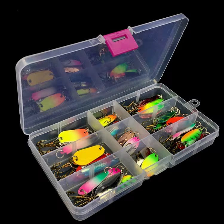 Kit 30 Piezas Cucharas Coloridas Pesca Truchas Tararias