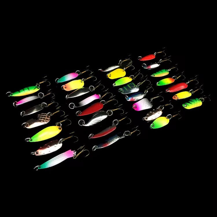 Kit 30 Piezas Cucharas Coloridas Pesca Truchas Tararias