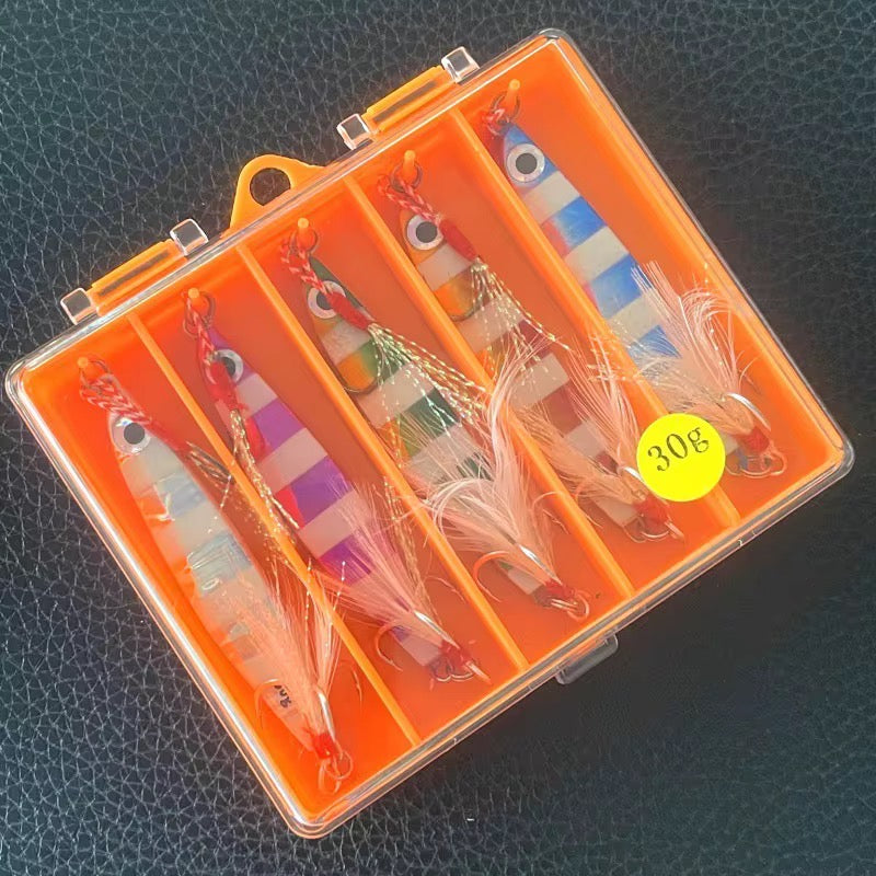 5 Señuelos Jigs Bioluminosos 30gr
