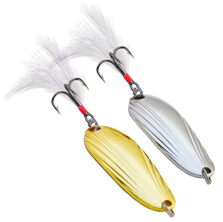 2 Cucharas Dorada Y Plateada 13g Pesca Truchas