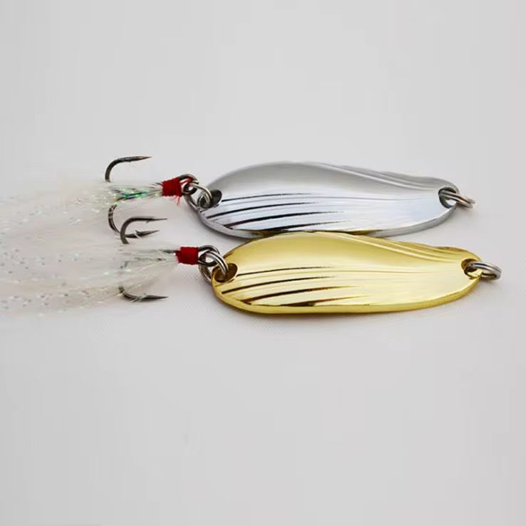 2 Cucharas Dorada Y Plateada 13g Pesca Truchas