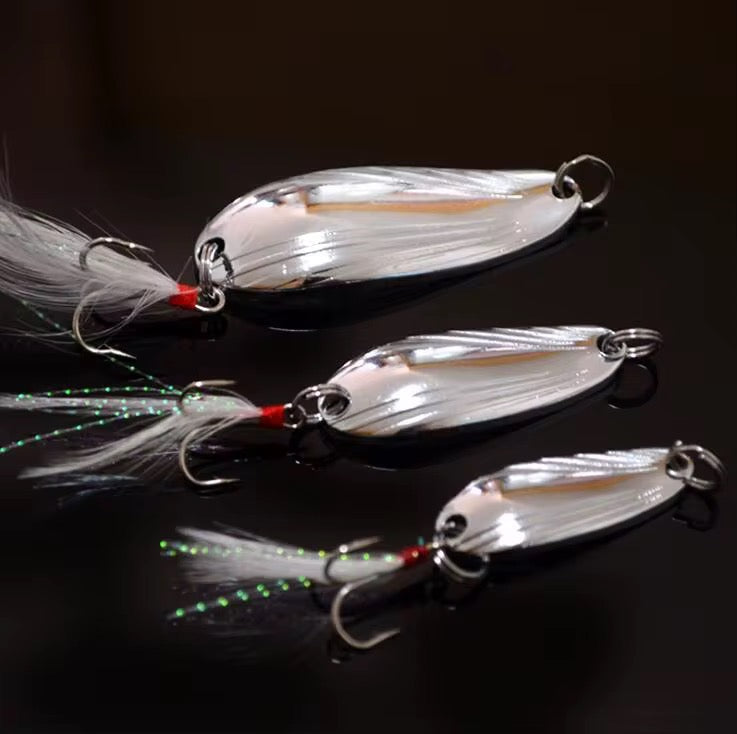 2 Cucharas Dorada Y Plateada 13g Pesca Truchas