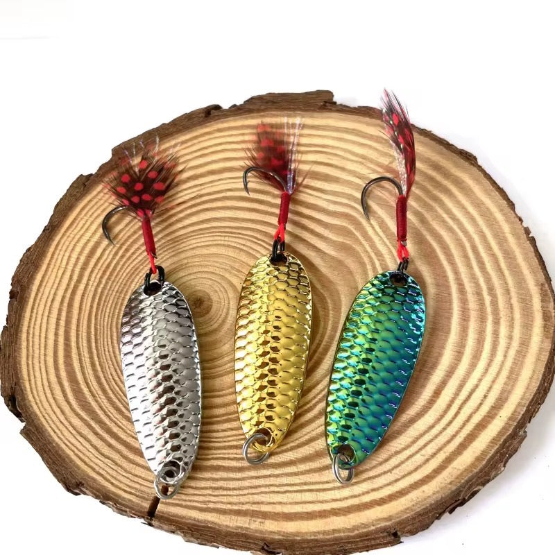 3 Cucharas Dorada Plateada Tornasolada Pesca Truchas