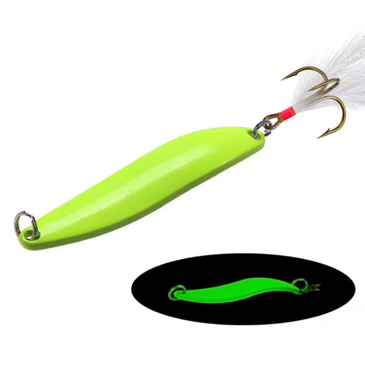3 Cucharas Bioluminosa Dorada Plateada Pesca Truchas
