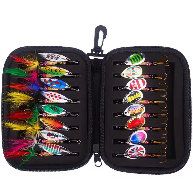 Bolso con 16 cucharas pesca