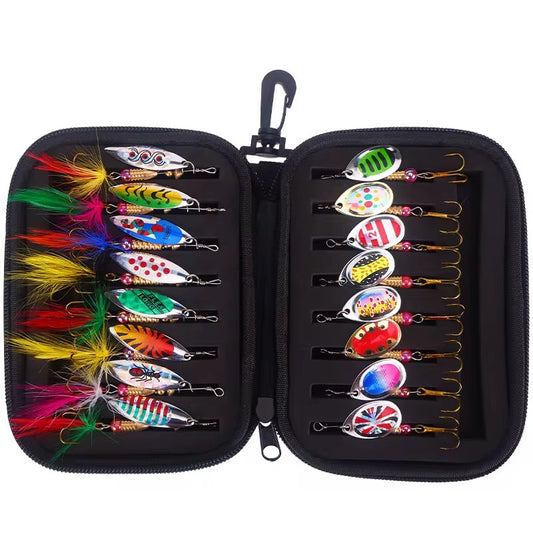 Bolso con 16 cucharas pesca