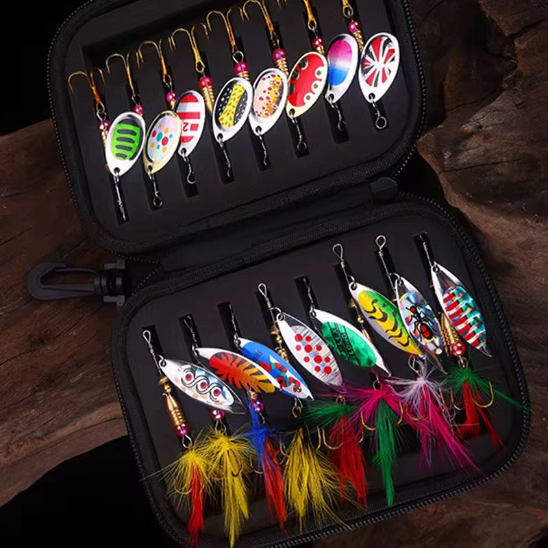 Bolso con 16 cucharas pesca
